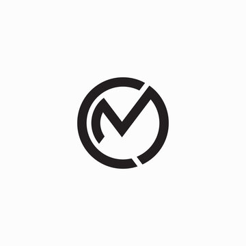 CM or MC alphabet letter monogram icon logo.