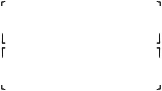 A blinking frame in the form of small corners and lines along the edges of the image.