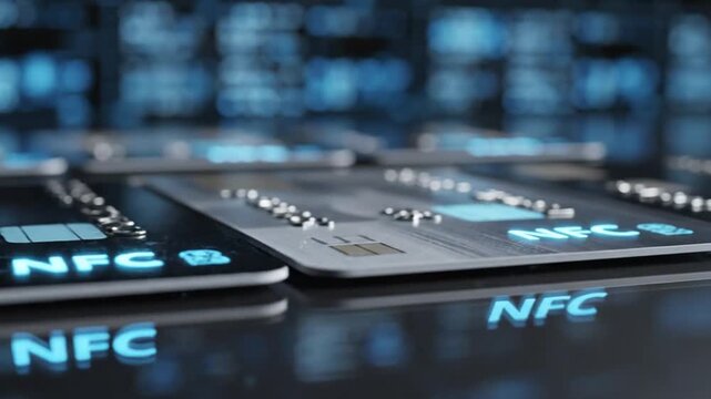 NFC Technology - Contactless Payment System and Data Transfer Concept.