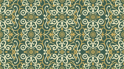 Obraz premium Elegant Royal Victorian Damask Background Vector for Premium Packaging and Branding Projects