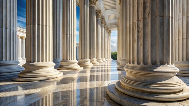 Marble columns at supreme court