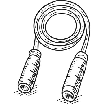 Gym Equipment Hand Drawn Illustration