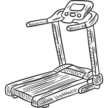 Gym Equipment Hand Drawn Illustration