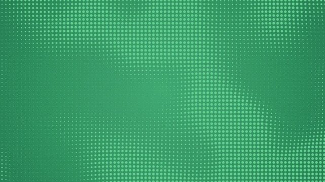 Abstract green halftone dot wave pattern motion background loop green