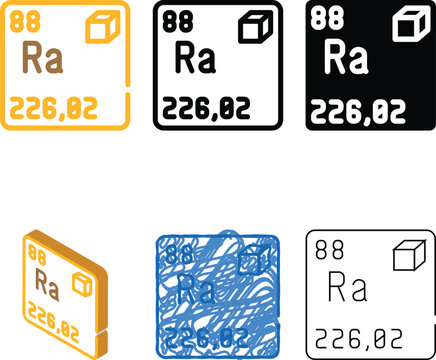 radium chemical element color icon vector. clean radium chemical element sign. isolated symbol illustration