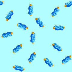 figure eight nautical knot isometric seamless pattern. figure eight nautical knot sign illustration © sevector