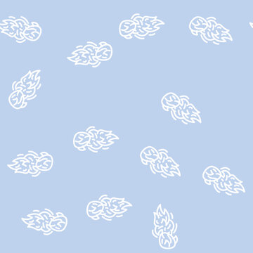 bolide burning line seamless pattern bolide burning thin line illustration