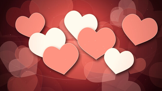 A beautiful background featuring multiple layered heart shapes for romantic themes and love celebrations