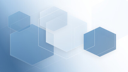Fototapeta premium Abstract Blue Hexagonal Pattern Representing Modern Medical Science and Healthcare Technology Concepts