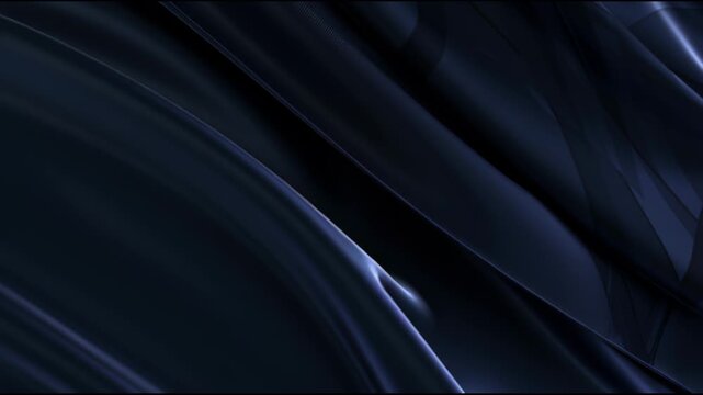 Black silk drape rippling smoothly elegant luxury background, abstract motion background for modern creative design
