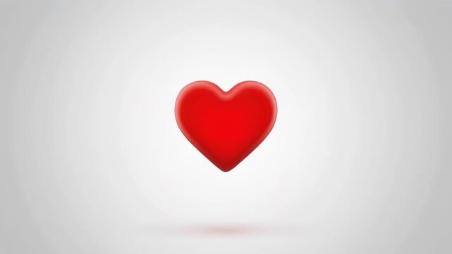 pulsing red heart shape animation frames sequence