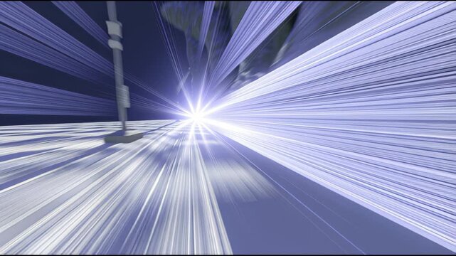 Abstract high speed light streaks rushing forward motion, abstract motion background for modern creative design
