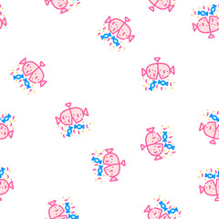 Obraz premium pinata toy with candies vector seamless pattern pinata toy with candies sign illustration