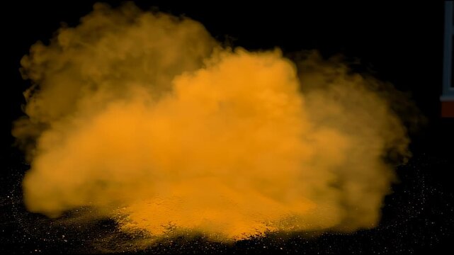 Colorful smoke clouds billowing on dark background abstract, abstract motion background for modern creative design
