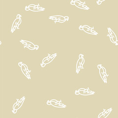 Obraz premium eagle bird line seamless pattern eagle bird thin line illustration