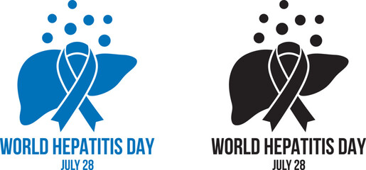 World hepatitis day awareness liver health ribbon illustration for july 28th campaigns viral hepatitis prevention © Farjana
