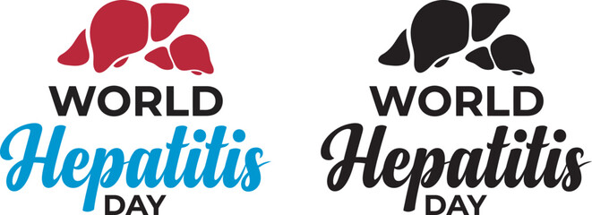 World hepatitis day awareness red and black liver ribbon designs for viral hepatitis prevention campaigns © Farjana