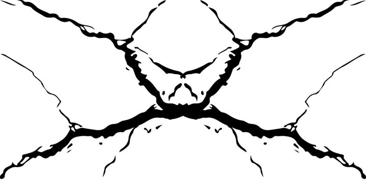 Surface cracks and fissures in ground. Vector grunge cracked texture style with cracked texture.