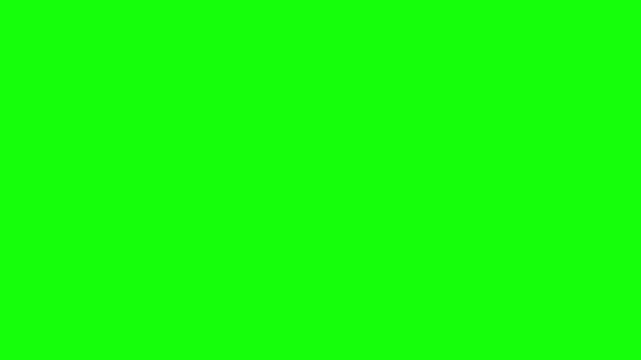 Animated live stream broadcast buttons with red design isolated on a green screen background