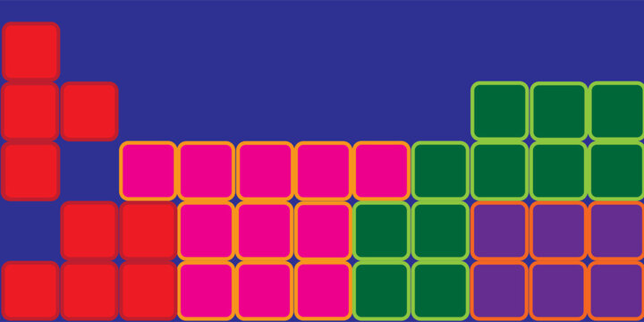 Abstract retro arcade video game block pattern background vector illustration