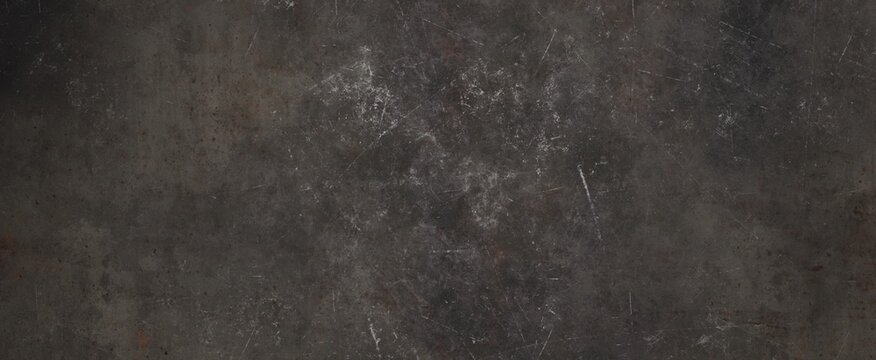 Dark Grunge Scratched Metal Texture Background