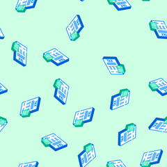 Fototapeta premium tax compliance business process isometric seamless pattern. tax compliance business process sign illustration