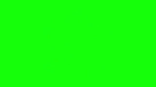 Environmental pollution and hazard warning icons with waste pile on a green screen background