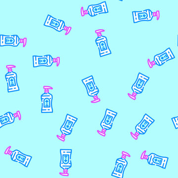 antibacterial liquid soap vector seamless pattern antibacterial liquid soap sign illustration