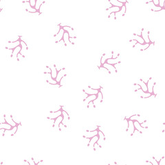 Obraz premium pelvetia grooved seaweed glyph vector seamless pattern. pelvetia grooved seaweed signthin illustration
