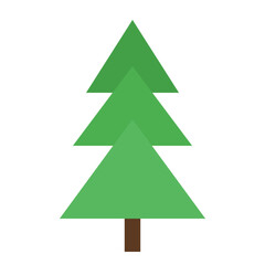Fototapeta premium Minimal Geometric Triangle Tree Flat Vector Icon