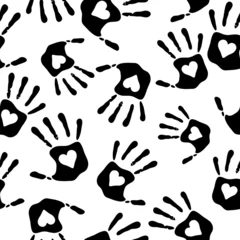 Hand print. Vector illustration. Seamless pattern © svetlanasmirnova