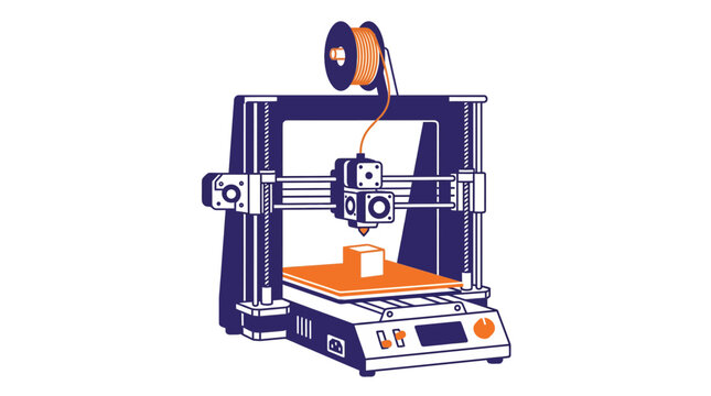 3D Printer Creating Object, Technology, Innovation, Manufacturing, Modern Design