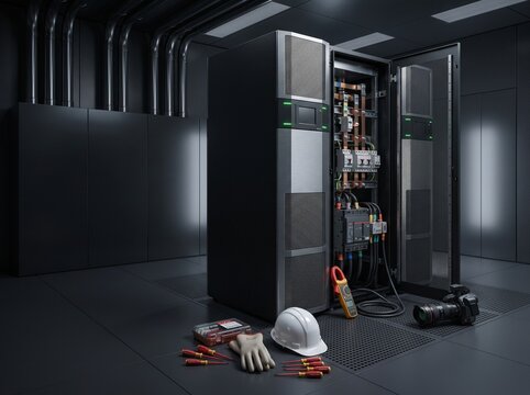 Critical UPS Maintenance in Tier IV Data Center During Emergency Hot-Swap Power System Repair by IT Engineer