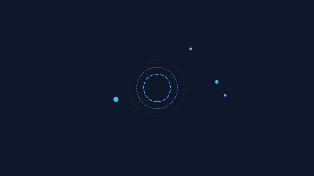 Abstract circular orbit visual for video sequence.