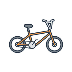 Obraz premium BMX Freestyle Flat design style, modern sturdy BMX with thick frame, perfect for extreme sport graphics, youth lifestyle visuals, and cycling culture designs.