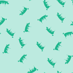 duroc pig breed glyph vector seamless pattern. duroc pig breed thin illustration © sevector