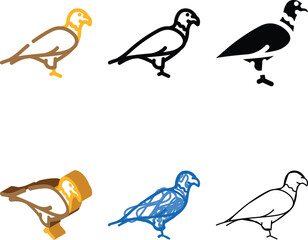 Obraz premium eagle bird color icon vector. eagle forms bird sign. isolated symbol illustration