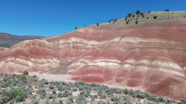 High view at Painted Hills - John Day Fossil Beds National Monument, Oregon