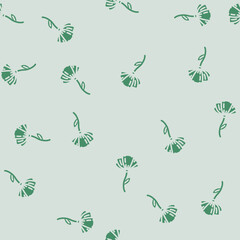 Obraz premium flower tattoo art vintage glyph vector seamless pattern. flower tattoo art vintage thin illustration