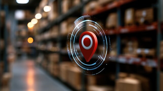 Augmented Reality Navigation Interface with Map Marker in Warehouse