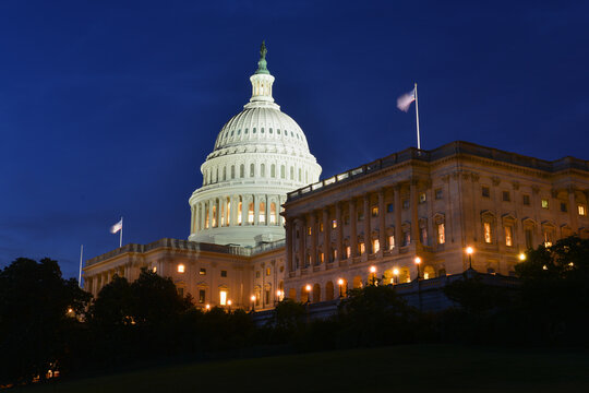 US Capitol Building at night - Washington DC, United States