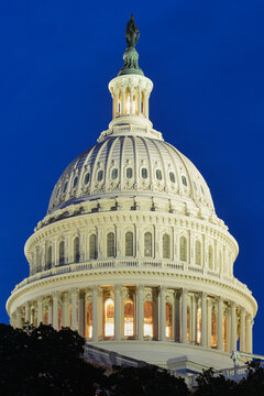 US Capitol Building at night - Washington DC, United States