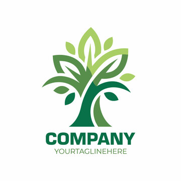 This logo features a stylized tree design symbolizing growth, unity, and sustainability, making it ideal for eco-friendly brands and organizations that focus on the environment.