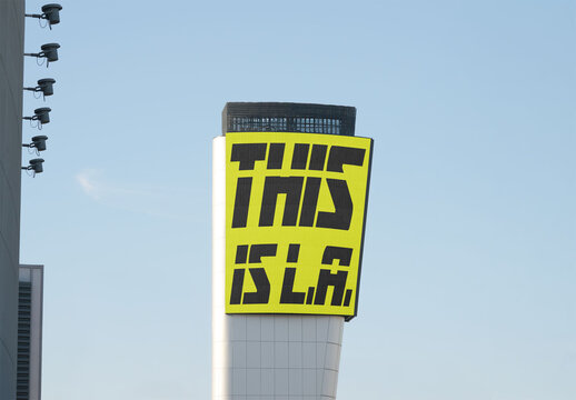 Mockup of Los Angeles Vertical LED Screen