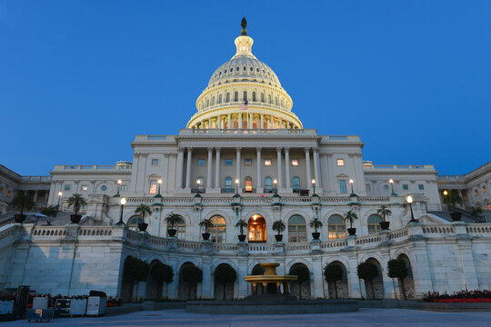 US Capitol Building at night - Washington DC, United States
