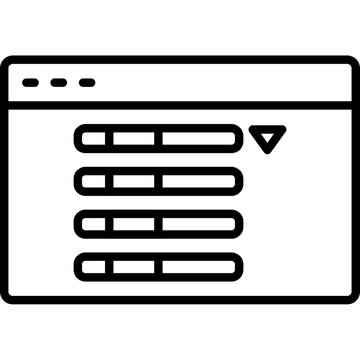 Drop Down Menu Icon