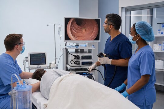 stroke team urgently interprets brain ct images with ai-estimated affected tissue, combining rapid triage, neurological expertise and emergency imaging in a real hospital setting