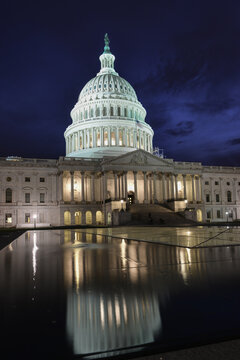 US Capitol Building at night - Washington DC, United States