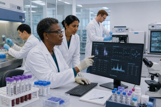 immunology laboratory specialists compare donor and recipient samples for hla typing and crossmatch testing before transplantation, reducing rejection risk and improving safety