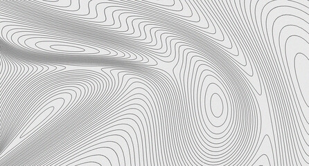 Topographic map contour lines vector background, abstract geographic line art pattern  © wiwin